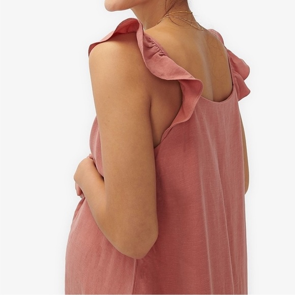 Hatch Collection Jenna Midi Ruffle Button
Front Maternity Dress XS - Picture 9 of 9